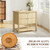 MALOL Night Stand for Bedroom with Wooden Legs, Natural Wood