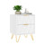Nightstand Set of 2, Modern Bedside Table with 2 Drawers Storage, White