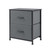 Nightstand with 2 Fabric Drawers, Bedside End Table for Bedroom Grey