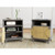 Set of 2 Boho Nightstands with Woven Paper Rope Door, Bedside Table