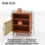 Set of 2 Boho Nightstands with Woven Paper Rope Door, Bedside Table
