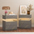 White Nightstands Set of 2 with Fabric Drawers Modern LED Night Stand Set 2