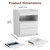 Vlsrka LED Nightstand with Charging Station, Card Lock Hidden Drawer, White