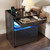 Vlsrka LED Nightstand with Charging Station, Card Lock Hidden Drawer, Black