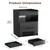 Vlsrka LED Nightstand with Charging Station, Card Lock Hidden Drawer, Black