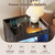 Vlsrka LED Nightstand with Charging Station, Card Lock Hidden Drawer, Black