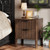 MODNEST 18" Fluted Nightstands Set of 2, Bed Side Tables with Drawers for Bedroom Mid Century Modern Night Stand Wood Nightstand Small End Table Bedroom Set, Walnut