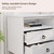 ZOSQUARE Nightstand, Mid Century Modern Night Stand with 2 Drawers and Open Shelf, Beside Table with Distressed Ring Handle for Bedroom,End Table (2, White)