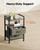 Lazzanto Nightstand with Rear Charging Station, LED Light, 2 Drawers, Grey