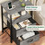 Huuger Night Stand with Charger Station and LED Lights, 2 Drawer Nightstand