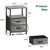 Huuger Night Stand with Charger Station and LED Lights, 2 Drawer Nightstand