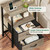 Huuger Night Stand with Charger Station and LED Lights, 2 Drawer Nightstand