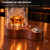 Whiskey Smoker Kit with Glass Dome and Lighted Base, Cocktail Cloche