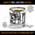 Electric Cocktail Smoker Kit Bundle with Vintage Crystal Whiskey Glasses Set of 4 - Old Fashioned Smoker Kit with Syrup, Cherries, Orange Garnish & 8 Wood Flavors - Bourbon Gift Set for Men