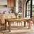 TRIBEWOOD 63" Solid Wood Fluted Dining Table for 4-6