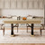 DobleePy 71" Farmhouse Dining Table for 4-6, Industrial Kitchen Table