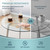 Trygoal Tempered Glass Table, 36''Round Dining Table with Metal Leg, Silver