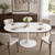Lasadelgar 58" White Oval Expandable Dining Table for 6