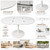 Lasadelgar 58" White Oval Expandable Dining Table for 6