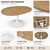 Lasadelgar 58" Natural Oval Expandable Dining Table for 6