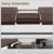 Garvee 63-83" Expandable Dining Table, Large Kitchen Table, Dark Rustic Birch