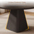 47 Inch Round Dining Table for 4-6, Pedestal Kitchen Dinner Table Black