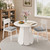 31.5" Round Dining Table, Modern Farmhouse Pedestal Wood Dining Table for 2-4 People, Space Saving Small Circle Dinner Table for Kitchen & Small Rooms, Mesa De Comedor, White