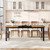 LuyFuitre 78.7-Inch Dining Table for 6-8, Rectangular MDF Top, Metal Legs