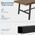 Homhougo 71” Rectangular Dining Table for 6-10, Long Wood Kitchen Table with Metal Base