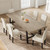 Homhougo 71” Rectangular Dining Table for 6-10, Long Wood Kitchen Table with Metal Base