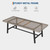 Homhougo 71” Rectangular Dining Table for 6-10, Long Wood Kitchen Table with Metal Base