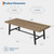 Homhougo 71” Rectangular Dining Table for 6-10, Long Wood Kitchen Table with Metal Base