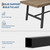 Homhougo 71” Rectangular Dining Table for 6-10, Long Wood Kitchen Table with Metal Base