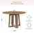 Tribesigns Round Dining Table for 4-6 People, 47-Inch Kitchen Table