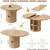 Suitable for 43 to 59 Inch Extendable Dining Table for 4 to 6, Round to Oval Kitchen Table with Fluted Sliding Door & 8 Compartments, Dinner Table, Natural Oak