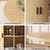 Suitable for 43 to 59 Inch Extendable Dining Table for 4 to 6, Round to Oval Kitchen Table with Fluted Sliding Door & 8 Compartments, Dinner Table, Natural Oak