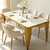 Dining Table 1 Count Gold, 49 Inch Rectangular White Marble Look Gold Legs