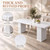 Yuforluk 63"-78.74" Wooden Extendable Dining Room Table for 4-8, White