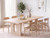 Homhougo Modern Dining Table, Natural
