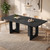 Homhougo Modern Dining Table, Black