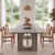 Homhougo Modern Dining Table, Gray