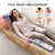 Himouta Full Body Massage Mat with Heat, Detachable 3D Neck Massager, Grey Premium Plush Foldable Heated Pad for Back and Thighs, Stress Relief Home Office