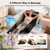 Full Body Massage Mat with Heat, 3D Stretching Back Massager Pad for Bed Sofa Floor, Lumbar & Neck Support, 4 Modes 3 Intensities 3 Heat Levels, Portable & Foldable, PU Leather, Gift for Dad/Mom