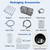 Portable Dishwasher Compact Dishwasher Countertop with Faucet & Manual Water Tank (5L) Modes Water Inlet, Compact with More Space Inside, 6 Programs Ideal for RV & Apartments