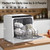 Countertop Dishwasher with Delay Start, No Hookup Needed, 5+1 Wash Programs, 360° Dual Spray, 167° High-Temp Wash, 5L Built-in Tank, Portable Dishwasher for Apartments, RVs, Small Homes