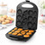Non-Stick Walnut Cookie & Mini Donut Maker, Double-Sided Heating for 4 Pancakes & 13 Cookies, Perfect for Homemade Desserts & Snacks