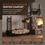 Fire Beauty Firewood Rack Log Holder Wood Storage with 4 Fireplace Tool Set