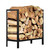 Heavy-Duty Firewood Log Rack with Tool Set – Indoor/Outdoor Fireplace Storage Holder & Patio Bonfire Accessories – Durable Black Steel Design for Efficient Wood Organization