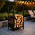 Firewood Rack Indoor Outdoor, Metal Small Log Wood Rack