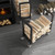 XINMAIZI Firewood Rack Stand Log Holder With Wheel